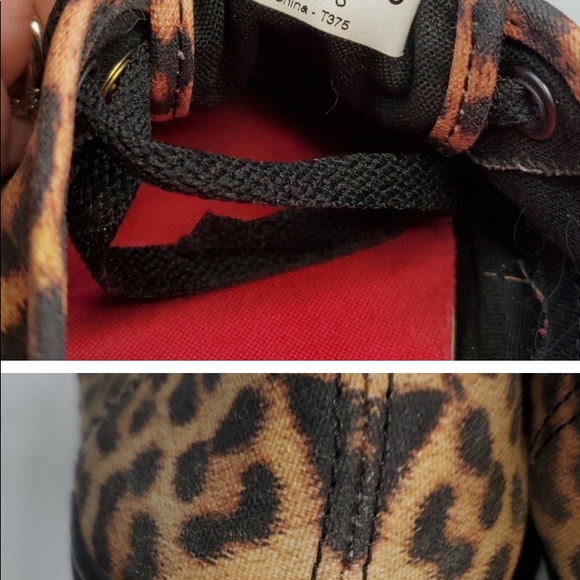 Vans Leopard Off The Wall Black & Tan Sneakers 8 - Picture 5 of 8